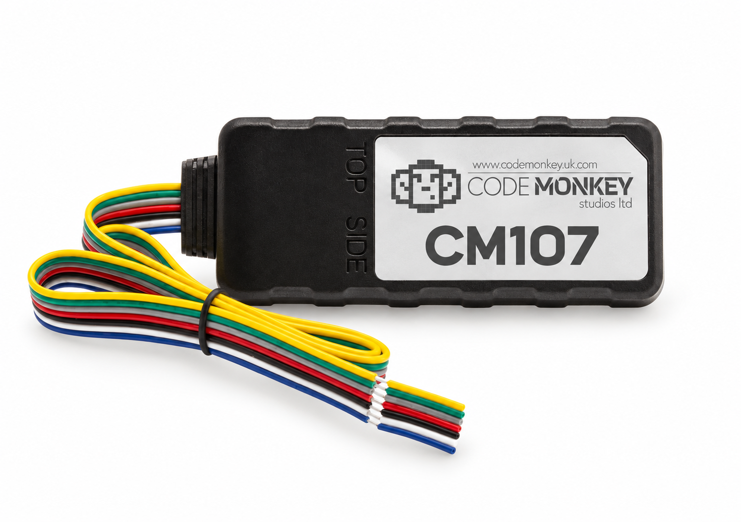 CM107 wired vehicle tracker branding mockup