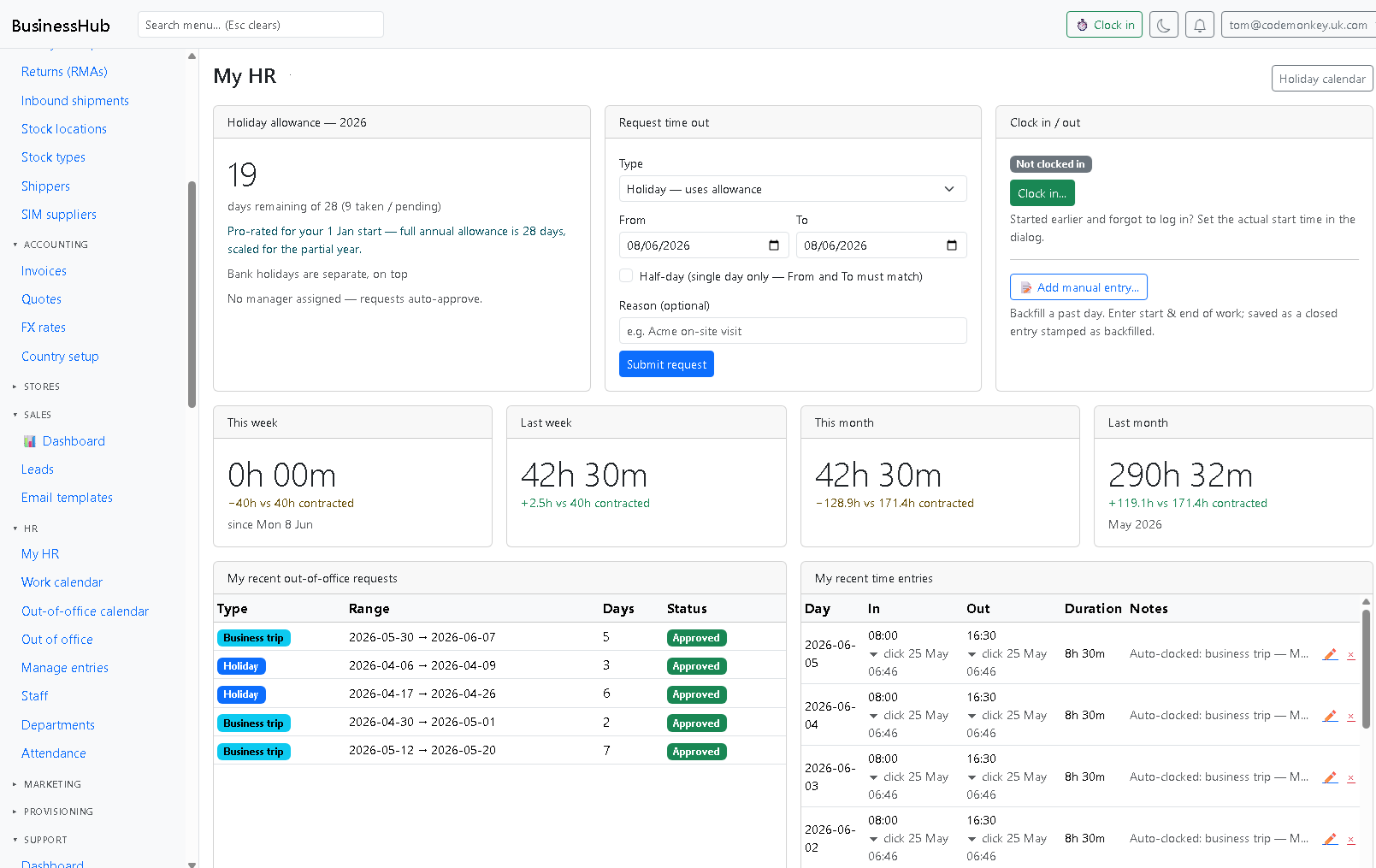 BusinessHub screenshot