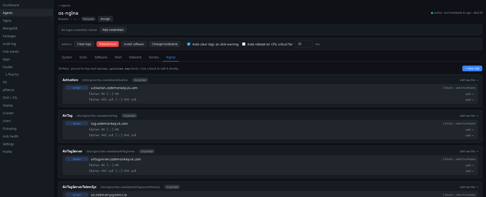 Server Manager (CSM) screenshot